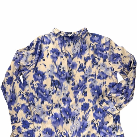 Tuckernuck Women's Long Sleeve Tate Mini Dress In “Blue Iris Breeze” Size Medium - Picture 10 of 11